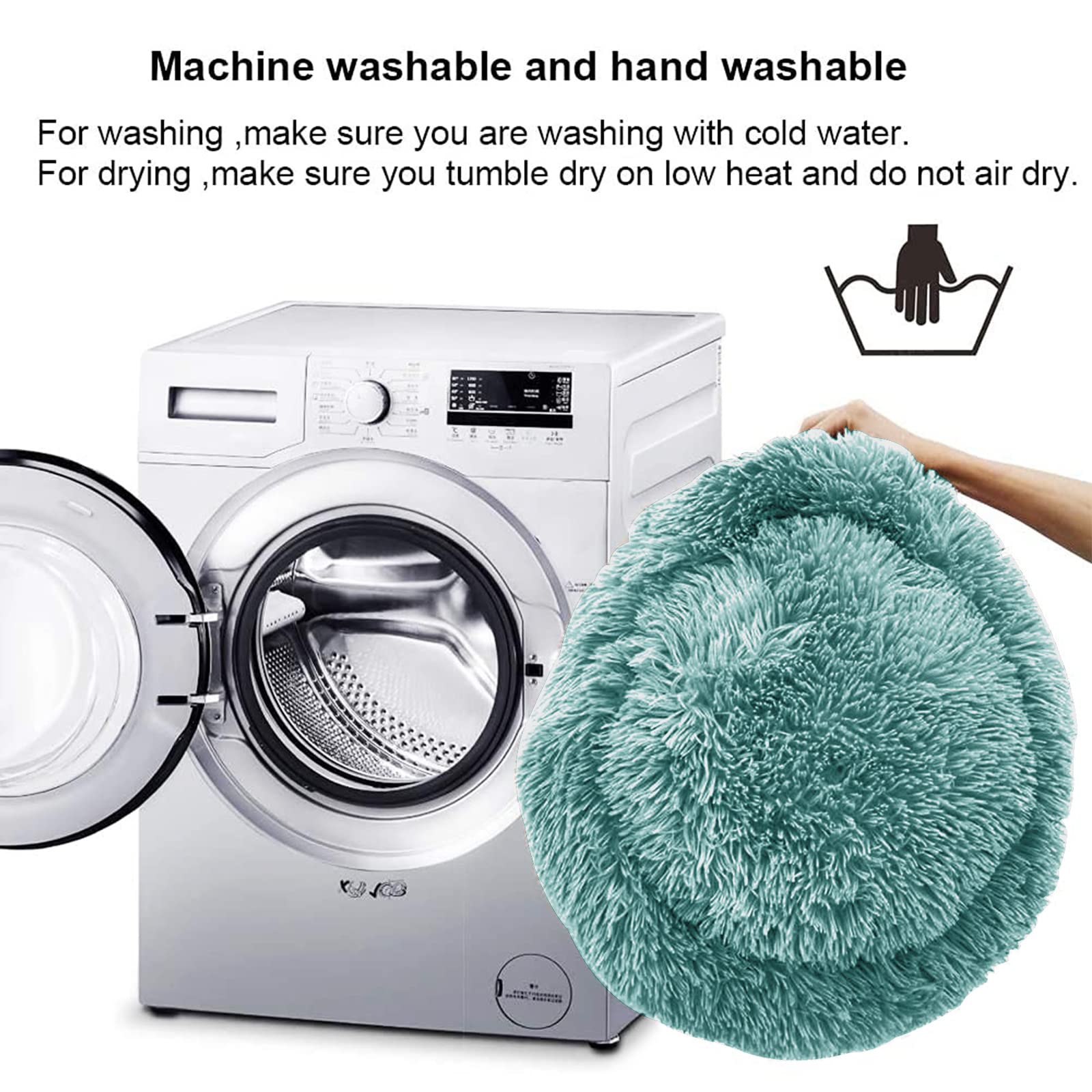 Cama Nisrada lavable a mano o en lavadora para fácil limpieza.