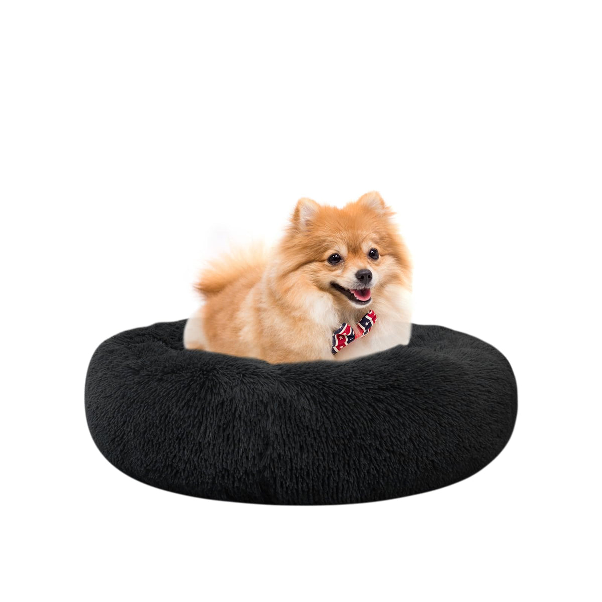 Cama Nisrada para perros de 20 pulgadas en forma dona, descanso cómodo