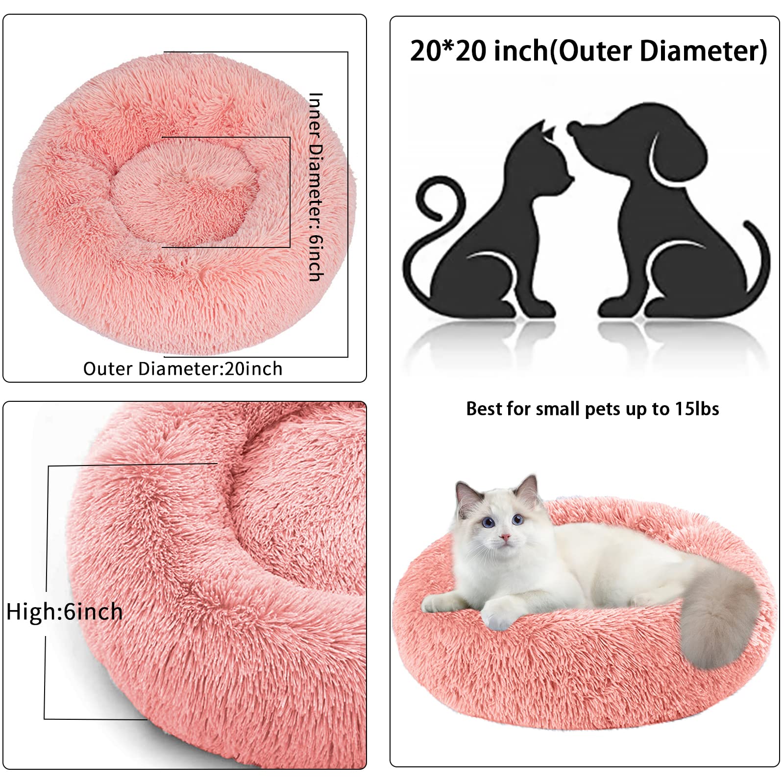 Cama Nisrada relleno PP cotton, acolchado estable para perros pequeños.