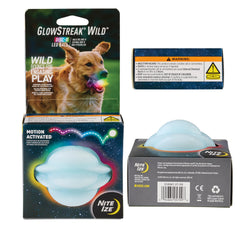 Nite Ize GlowStreak Wild balón con Disc-O LEDs, ideal para juego nocturno.