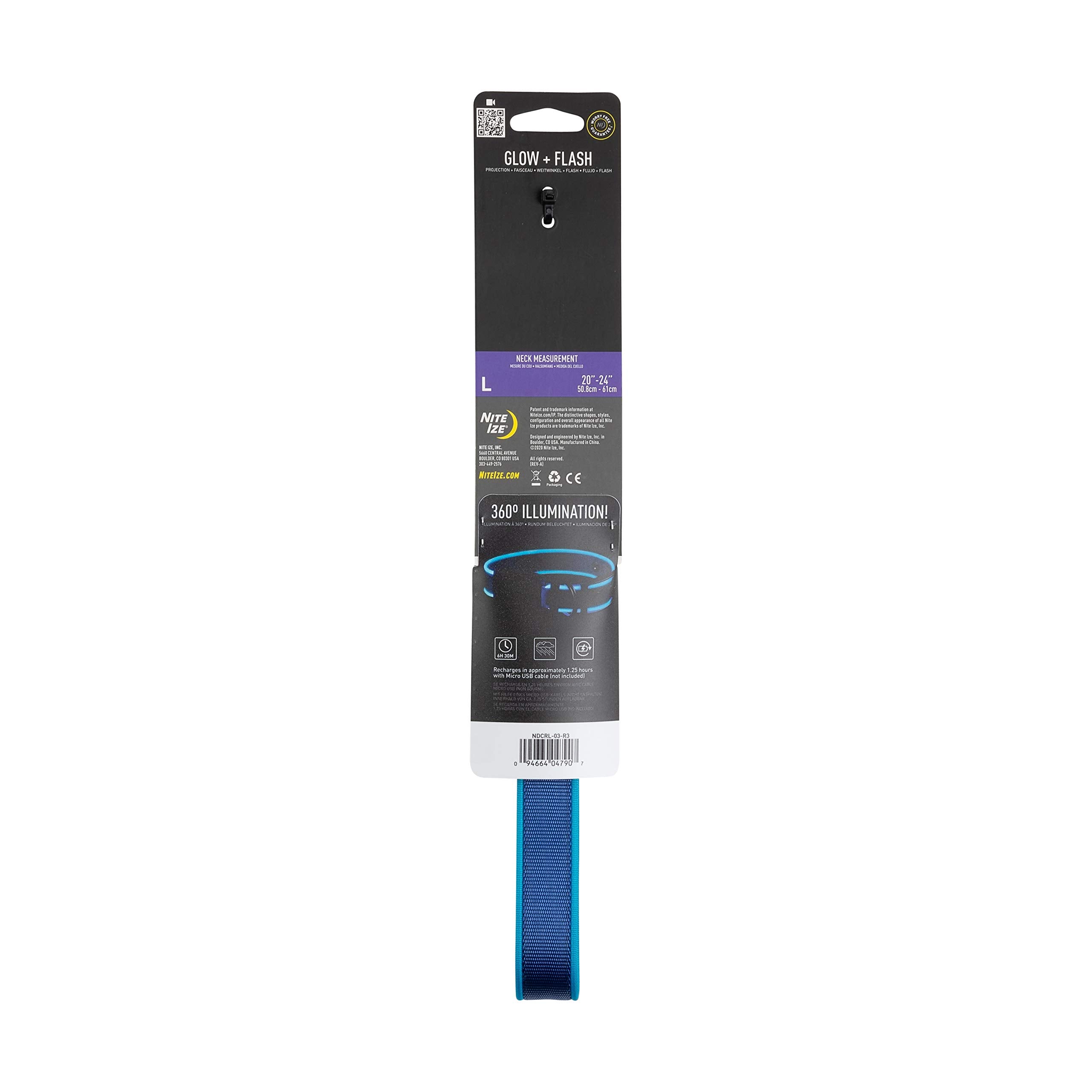 Nite Ize NiteDog collar azul con diseño para paseos nocturnos