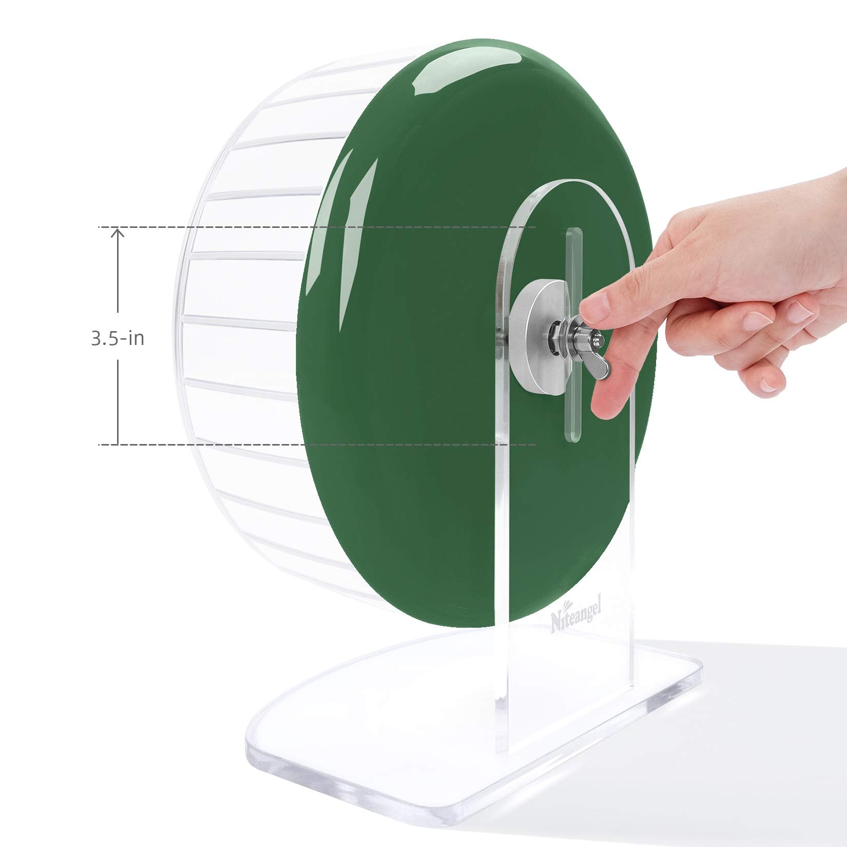Niteangel base acrílica para rueda hamster, materiales duraderos y transparentes.