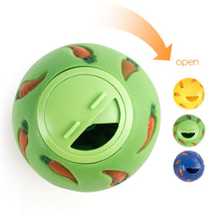 Niteangel Treat Ball, apertura ajustable para controlar la liberación de premios.