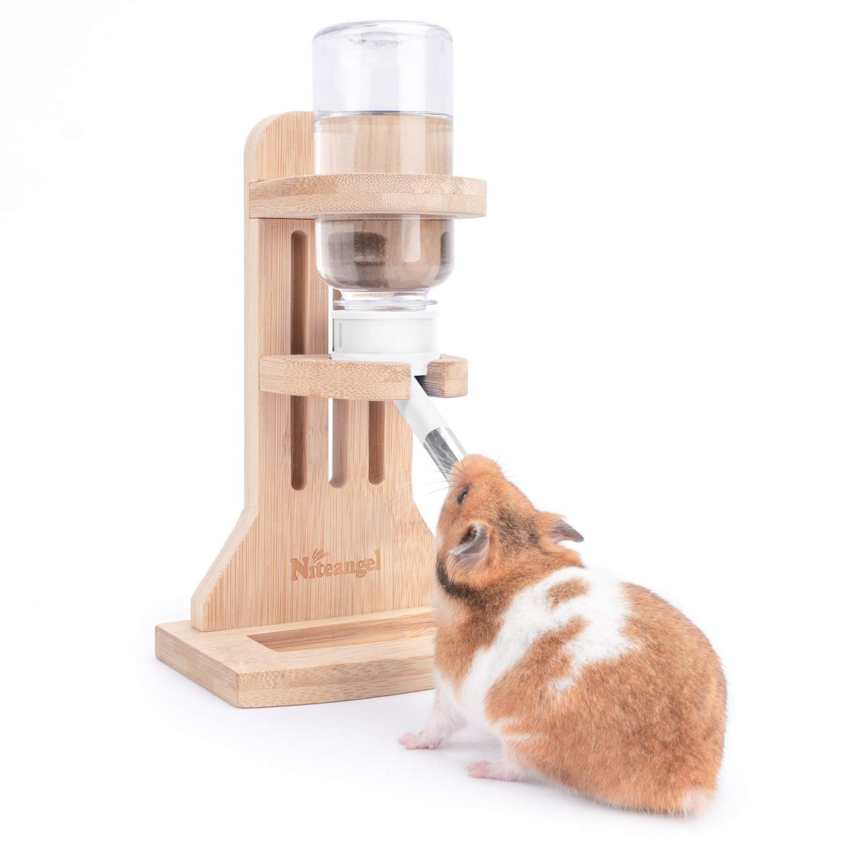Niteangel botella-agua-con-soporte-hamsters-enanos: acceso cómodo al beber
