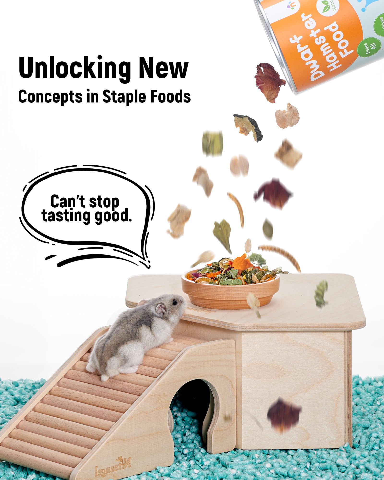 Niteangel crujientes de garbanzos tostados apoyan dientes y juego.