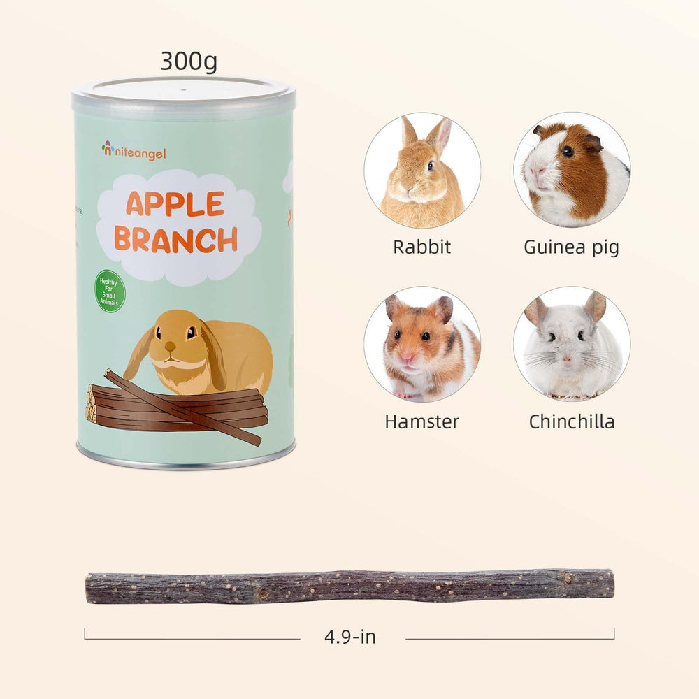 Niteangel palitos de manzana para cobaya, textura crujiente para masticar.