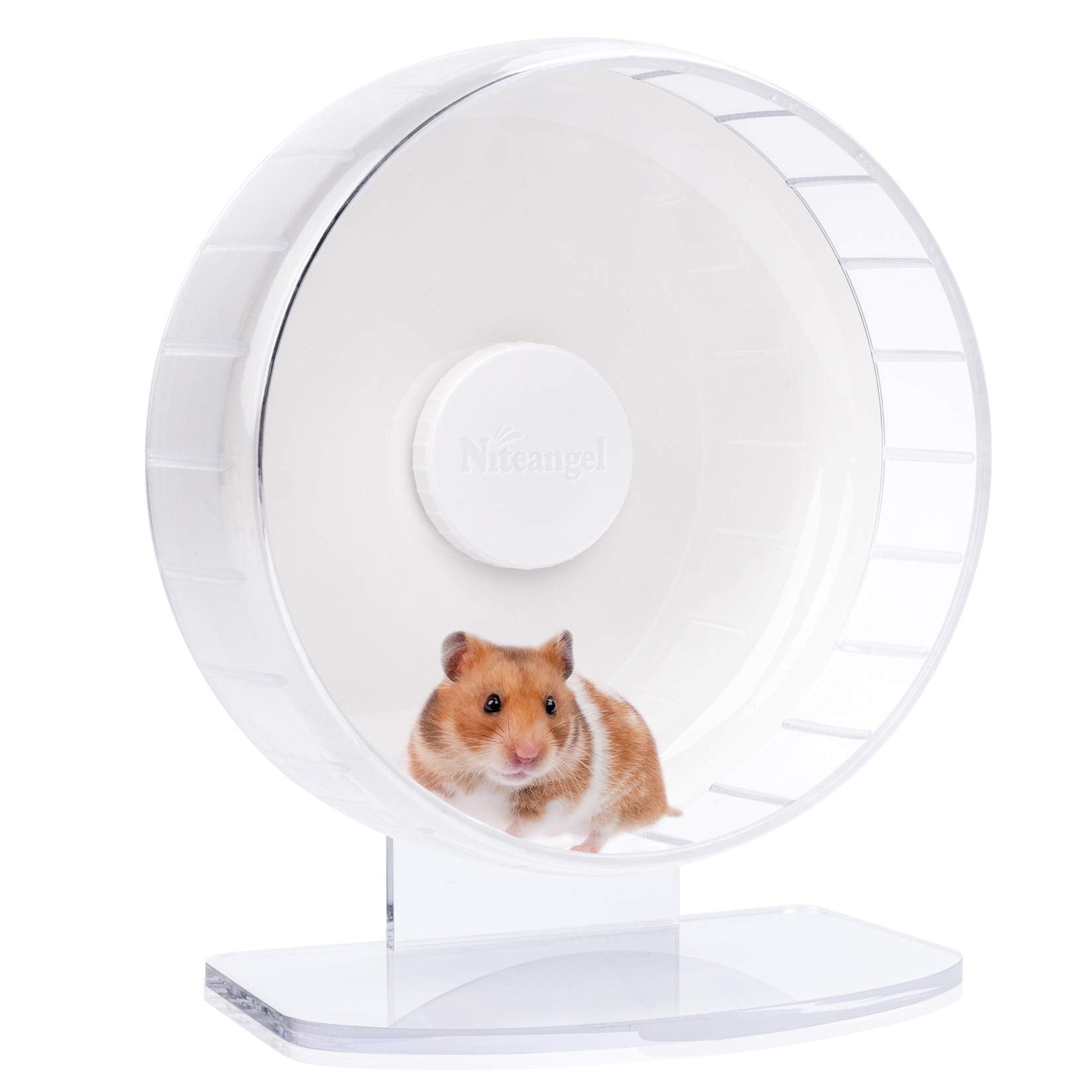Rueda silenciosa Niteangel para hamster de 10 pulgadas, ideal para actividad nocturna tranquila.