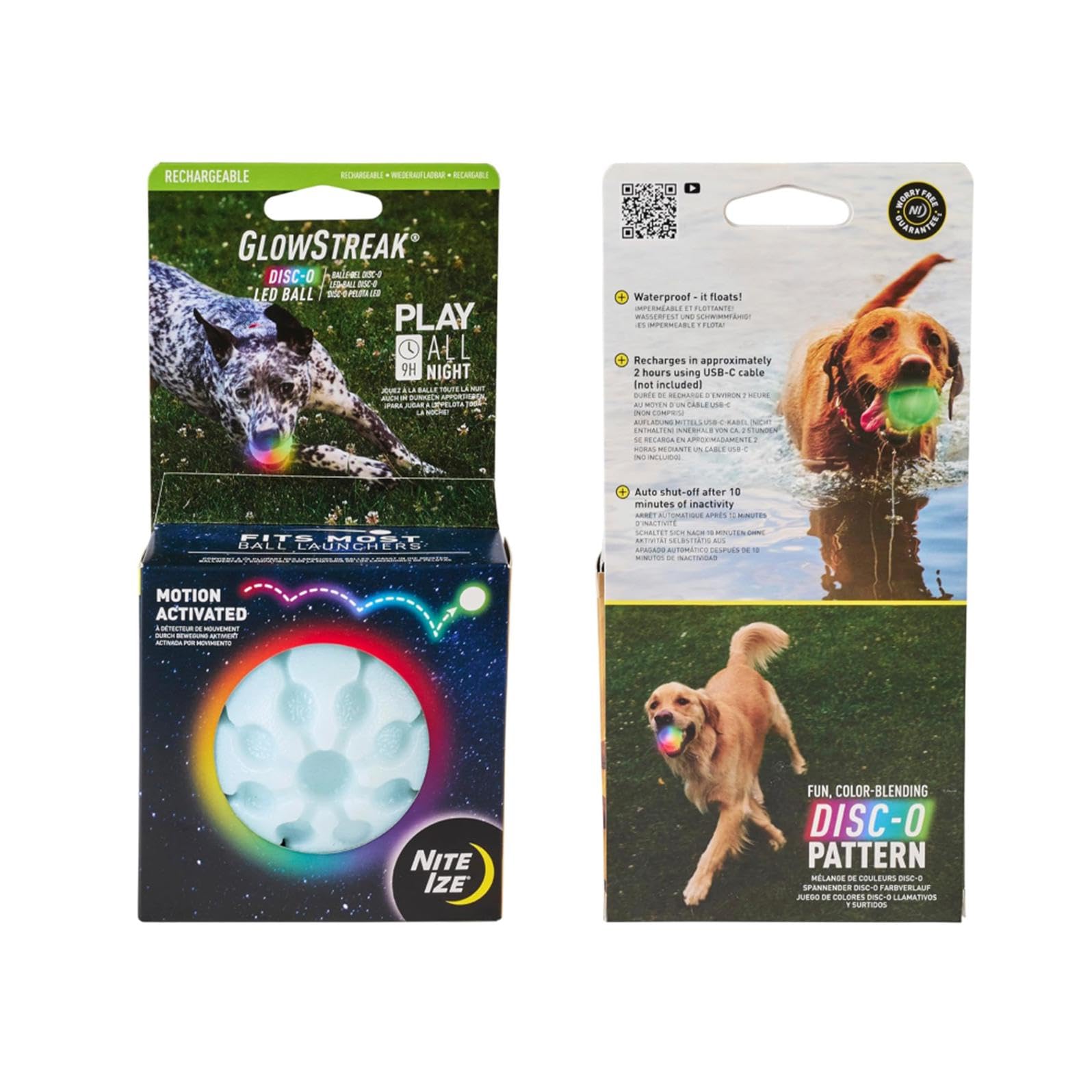 Nite Ize GlowStreak muestra el patrón Disc-O y cambio de color en todo momento