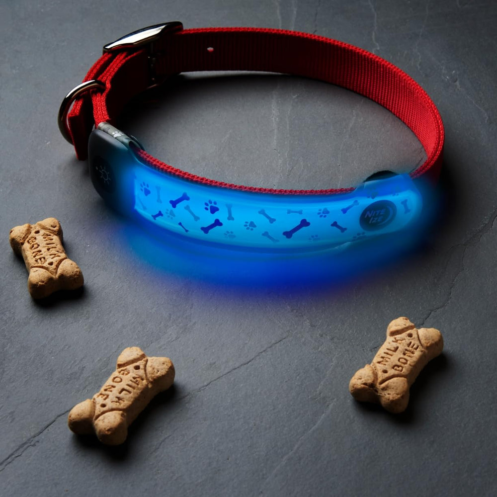 Nite Ize NiteDog carga rápida en 1,25 horas con conector micro USB.