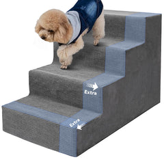 Niubya Escaleras para perros pequeños, vista frontal, facilitan subir a la cama para mascotas.