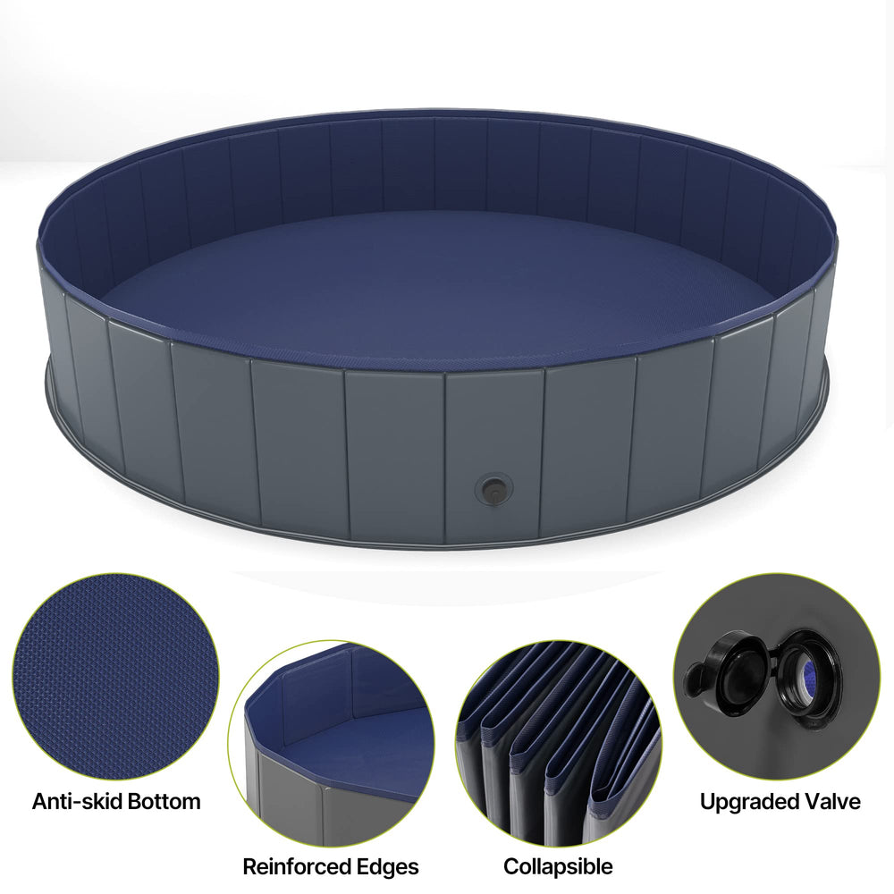 Base antideslizante de la piscina Niubya para mayor seguridad.