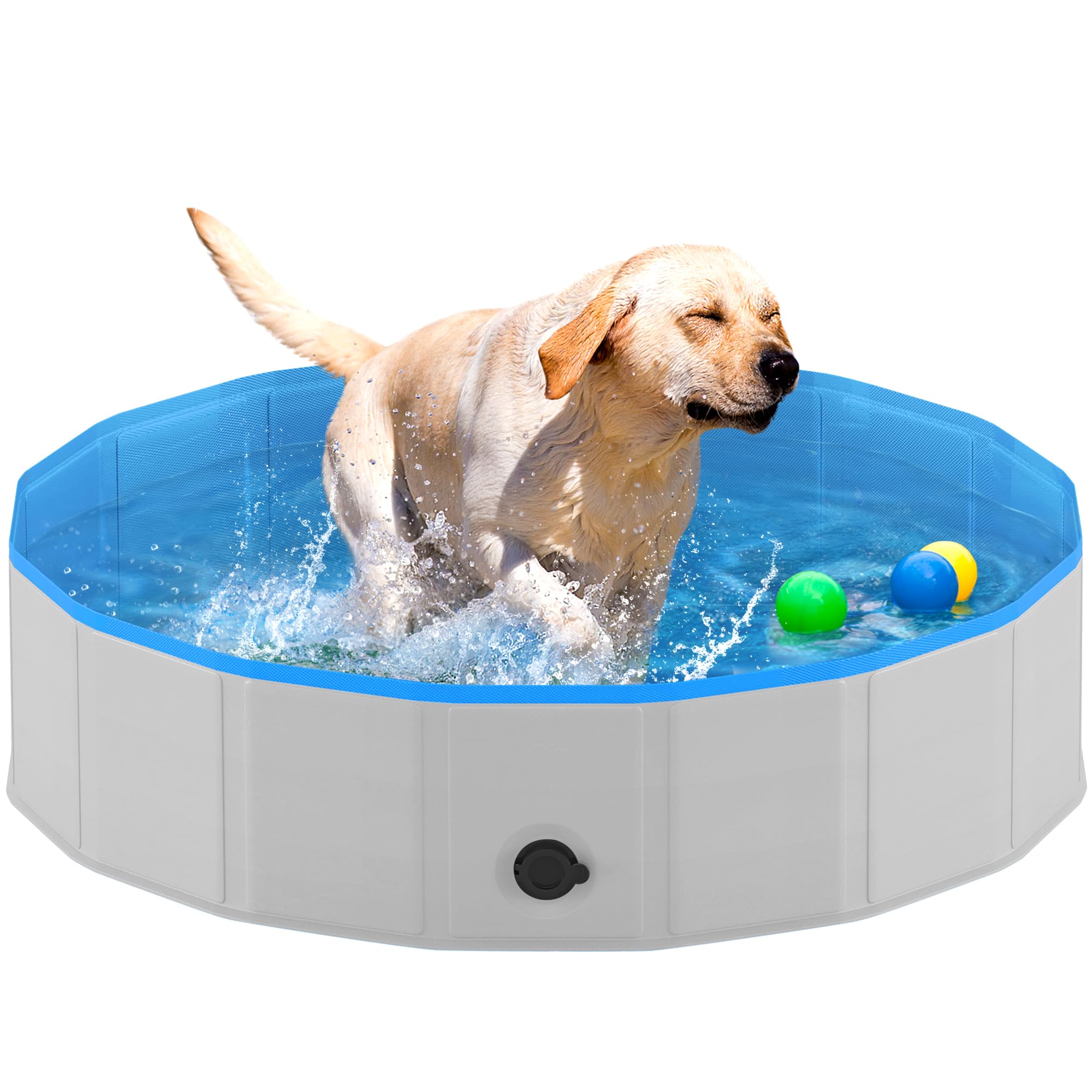 Niubya piscina para perros plegable ideal para jugar al aire libre.