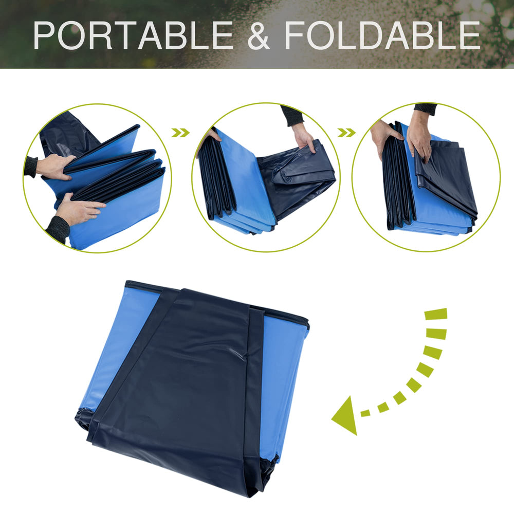Niubya piscina plegable y portátil, ideal para acampadas o viajes.