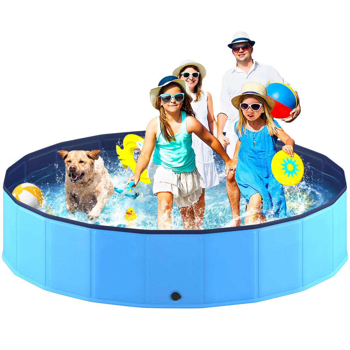 Niubya piscina para perros plegable, fácil de transportar y almacenar.