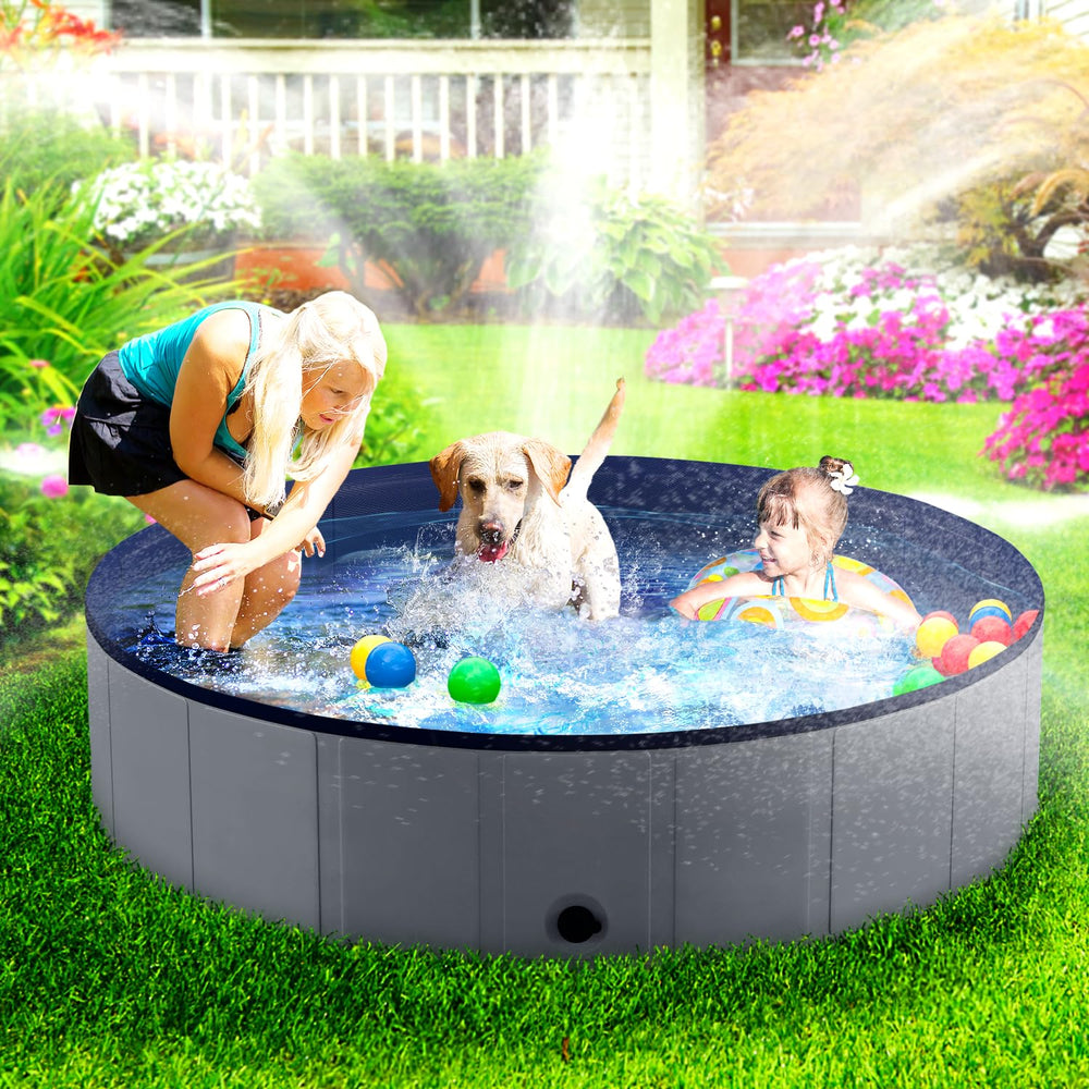 Niubya piscina PVC doblable compacta: fácil transporte y almacenamiento en casa.