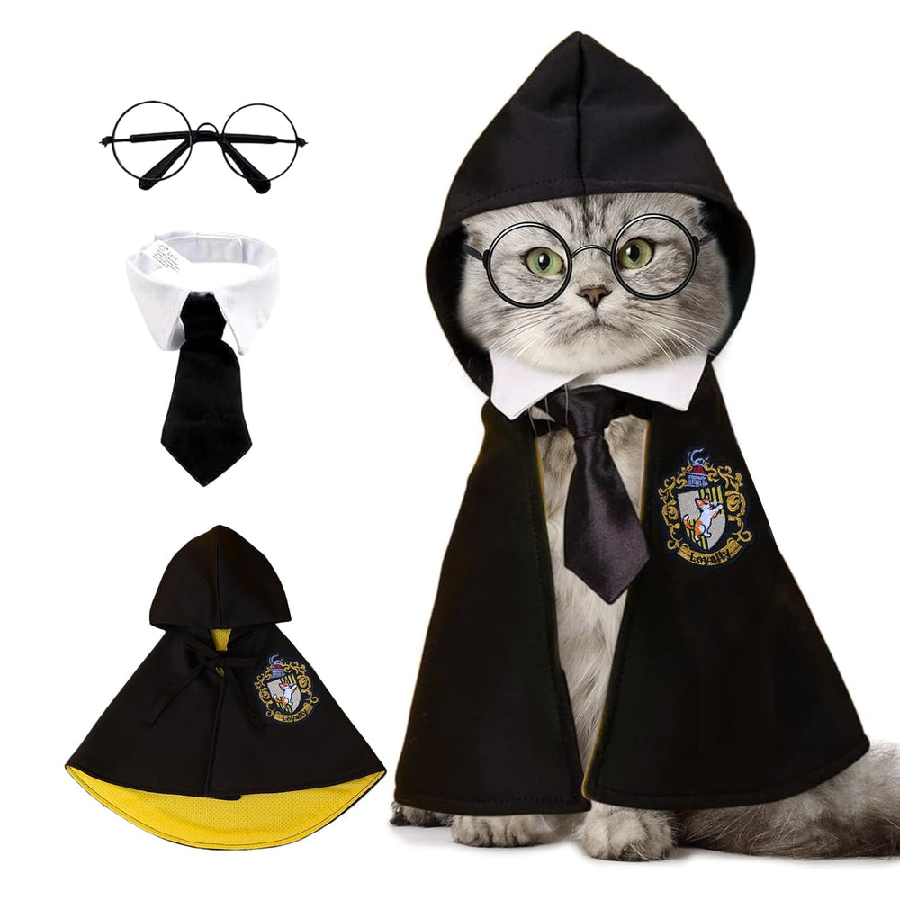 NIULA gato disfraz brujas capa mágica, ideal para fotos divertidas y llamativas.