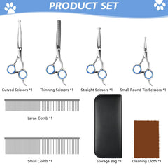 Tijeras profesionales Niura para un corte cómodo en perros y gatos.