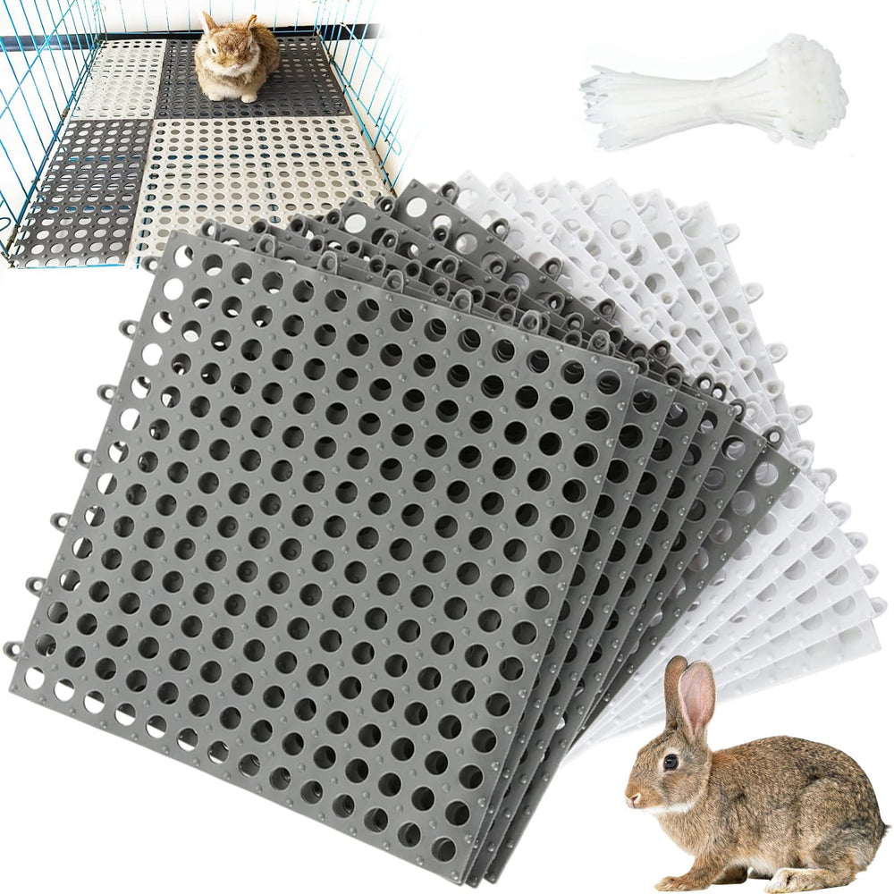 Niwaes alfombrilla para patas en jaula de conejo gris, descanso suave.