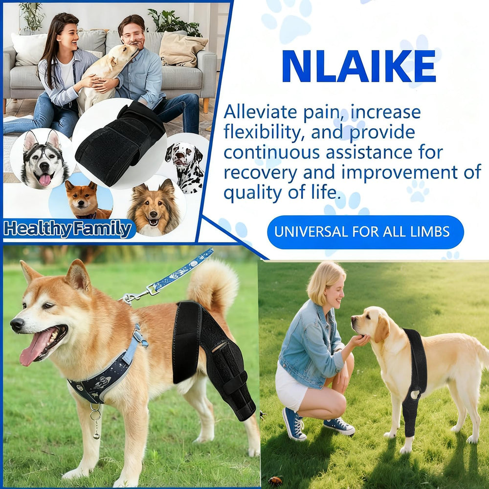 NLAIKE perro usando la rodilla ACL con diseño cómodo en paseo.