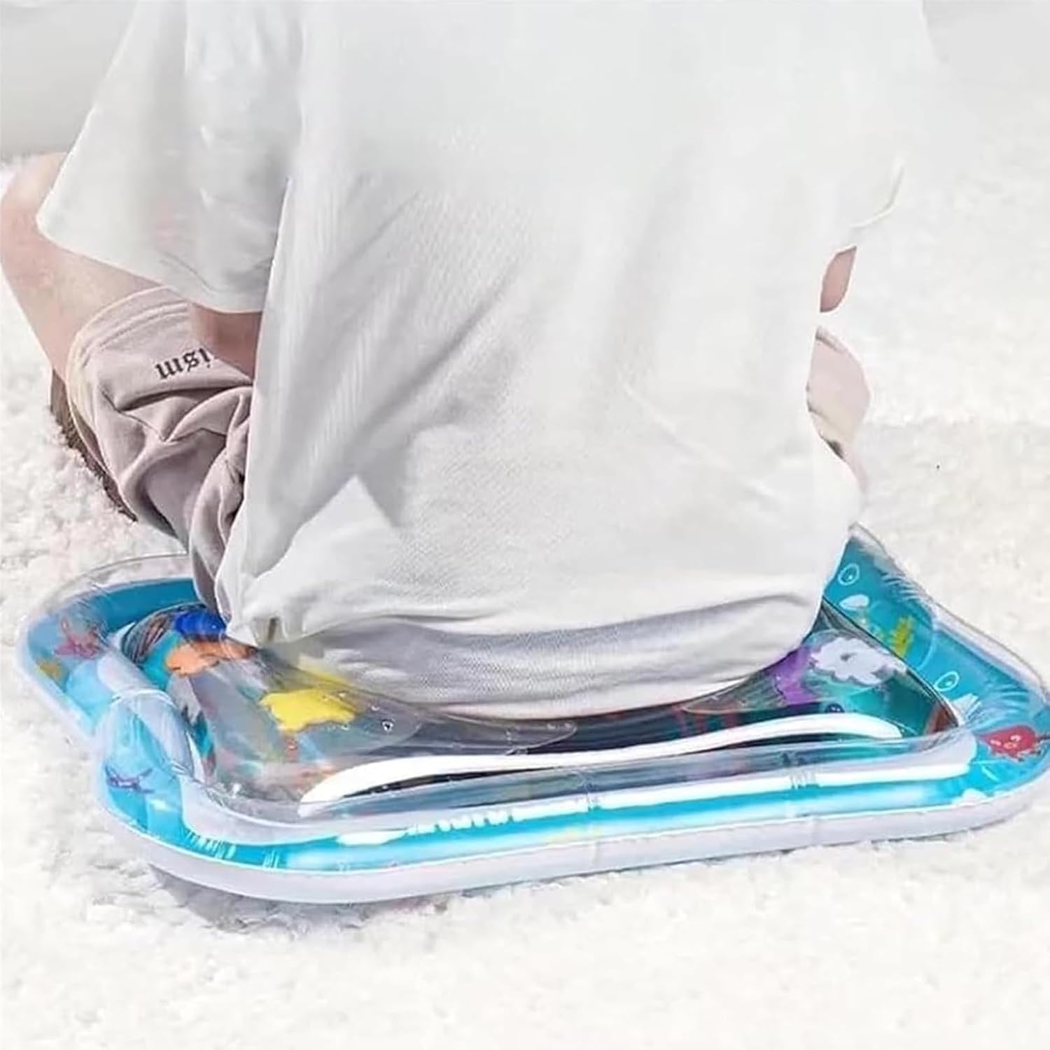 NLAIKE alfombra de agua con colores brillantes que atraen al gato
