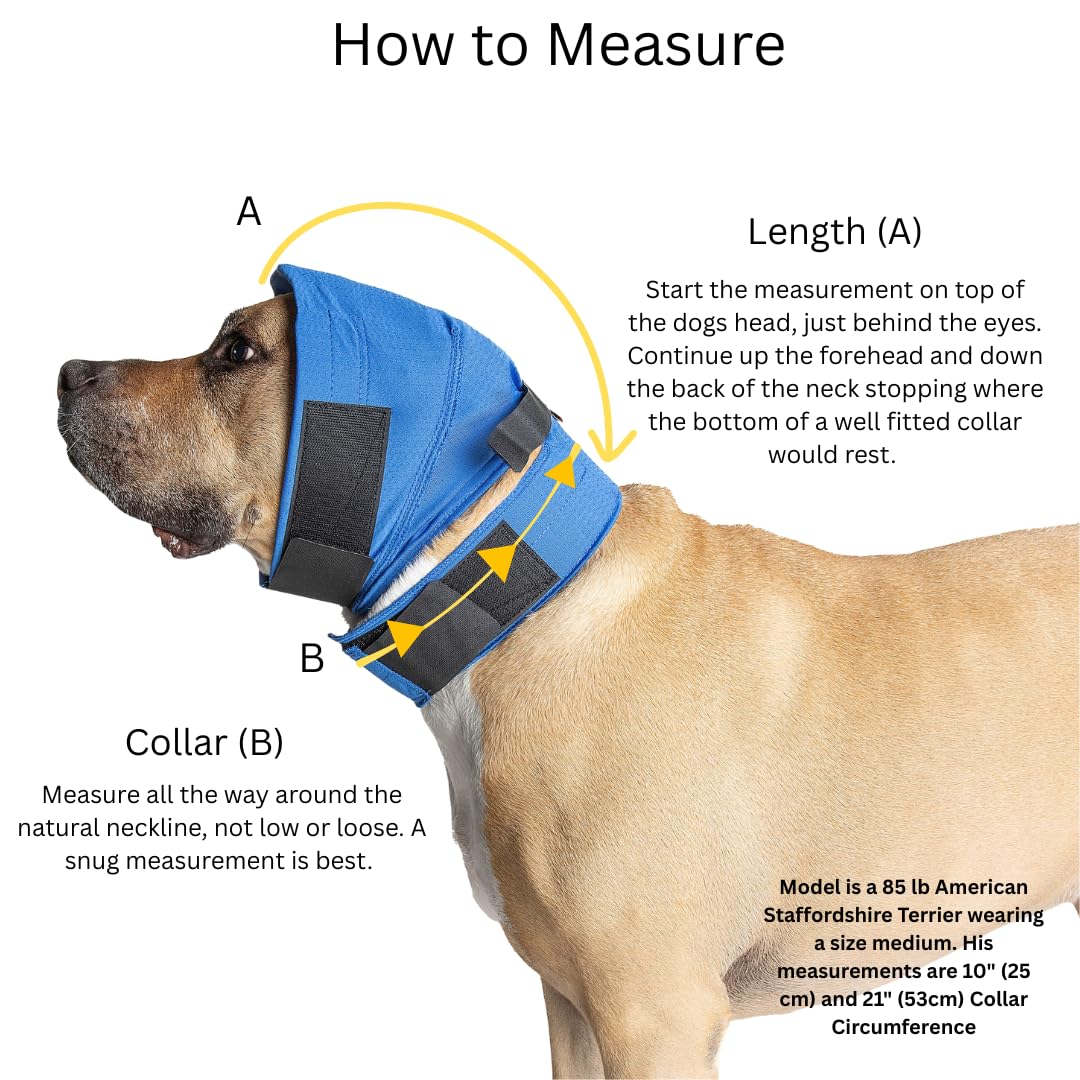 No Flap Envoltura de orejas en denim, cierre de ajuste, ofrece un ajuste cómodo en razas pequeñas.