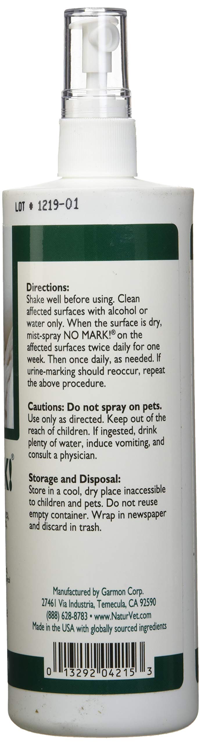 No Mark Cat Spray niebla para uso interior sin olores.