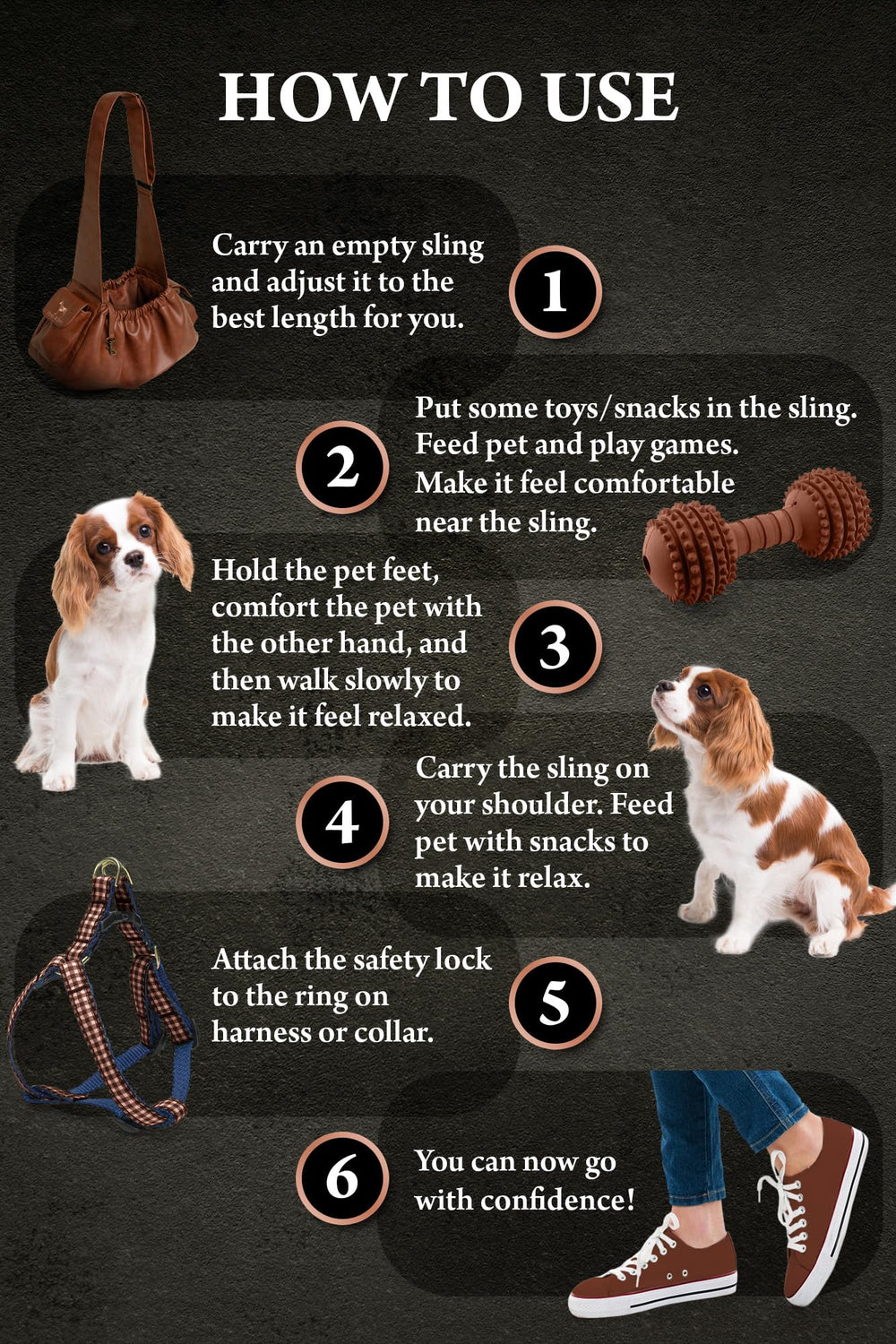 NOAH & PAW sling ideal para paseos y desplazamientos con perros pequeños.