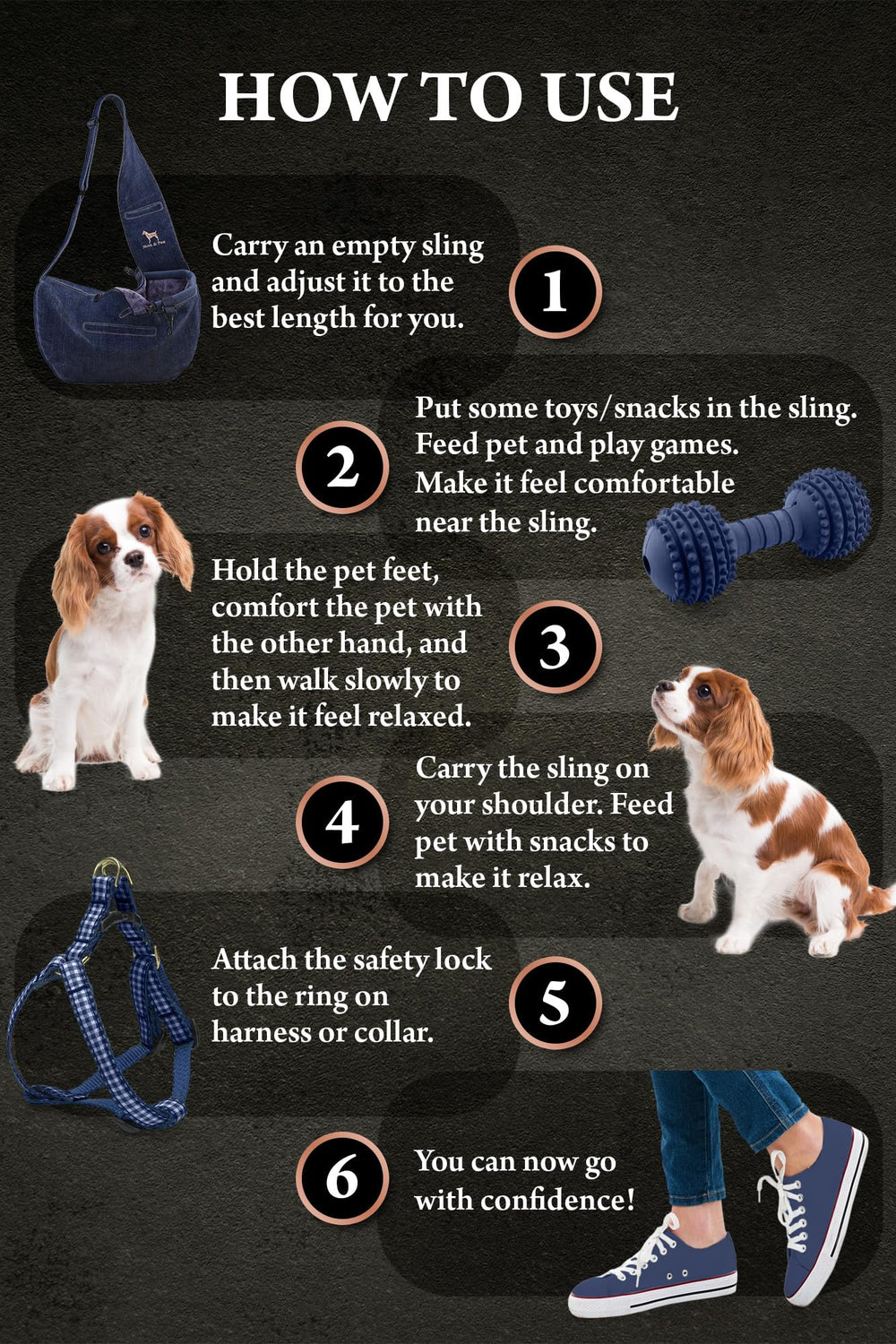 Noah & Paw sling proporciona soporte para perros mayores o con movilidad reducida.