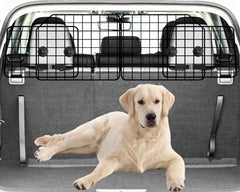 NOAMOO barrera para perros en coche ajustable para SUV, mantiene al animal seguro en la zona de carga.