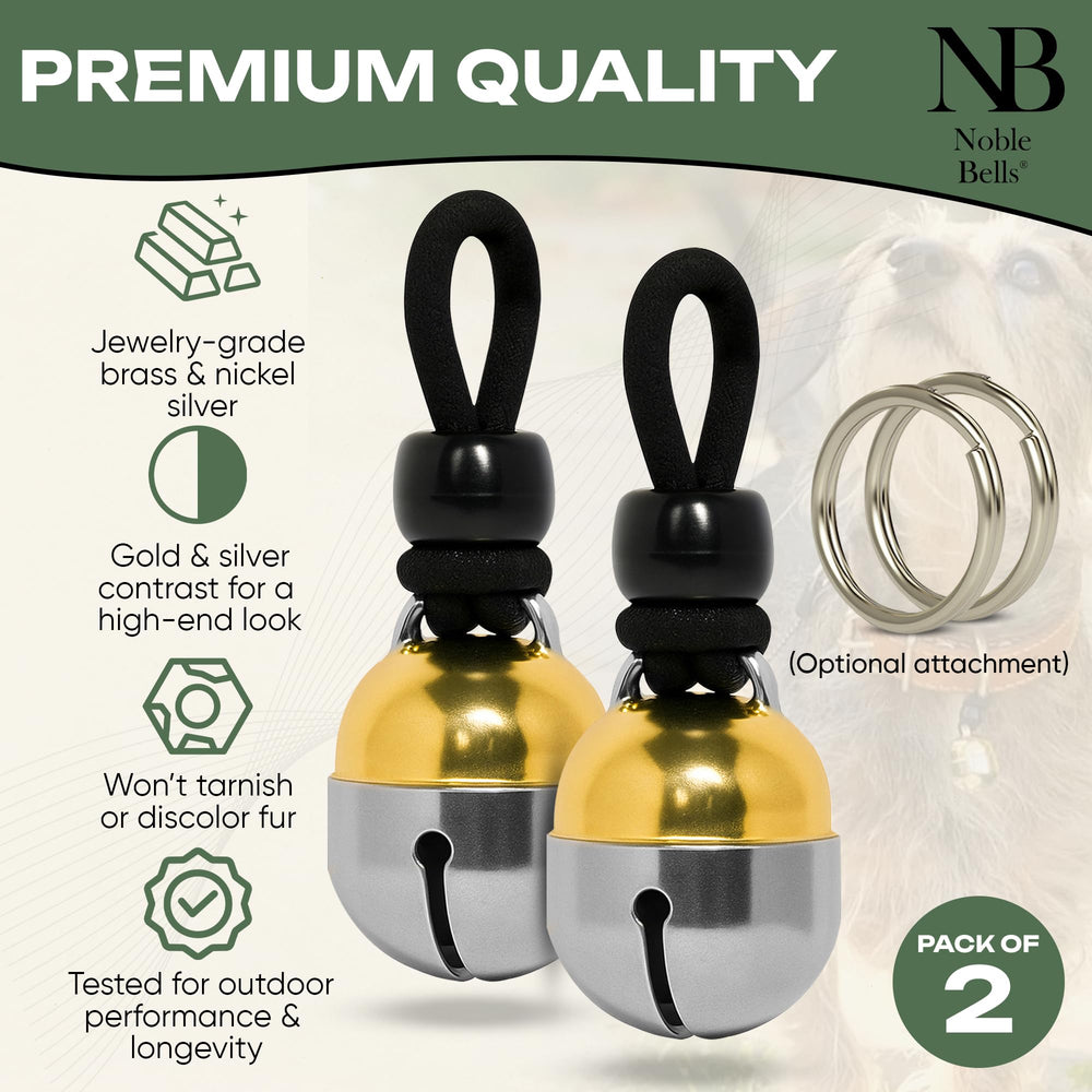 Noble Bells campana de collar diseno-multifacetado, sonido claro y preciso para entrenamiento.