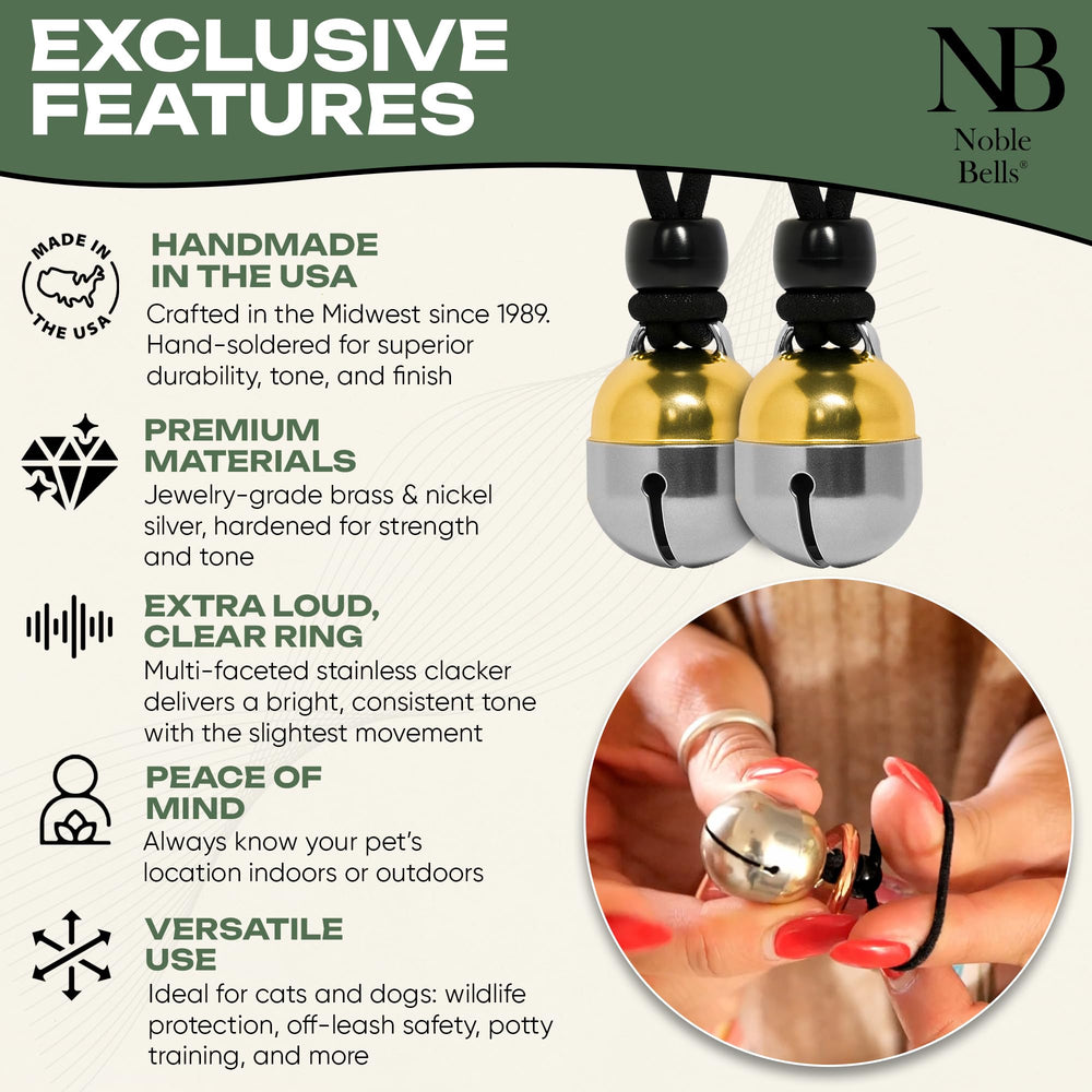 Noble Bells campana de collar ruido-alto, ideal para llamar la atención de tu mascota.