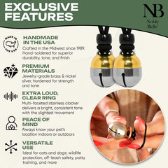Noble Bells campana de collar ruido-alto, ideal para llamar la atención de tu mascota.
