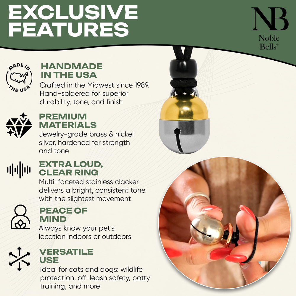 Noble Bells campanilla de collar con diseño multifacetado para mayor proyección
