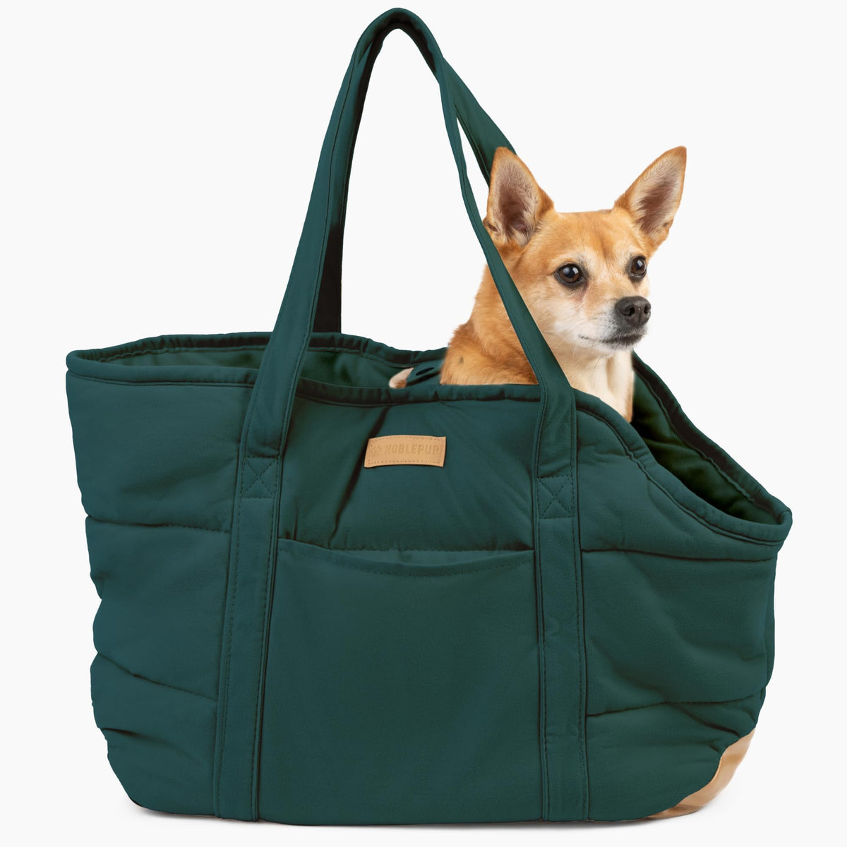 NoblePup bolso para perro de felpa, sensación suave para paseos cómodos.