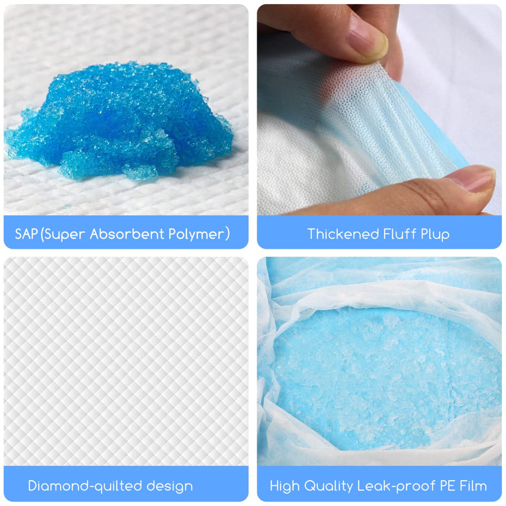 Nobleza Puppy Pads Secado rápido, superficie seca para visitas limpias