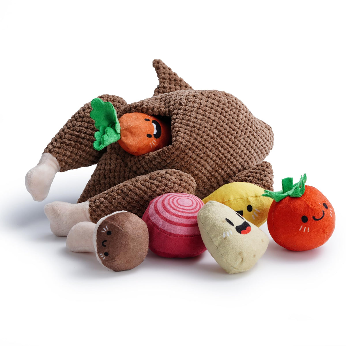 Nocciola Juguete 7 en 1 para perros con cebolla: estimula la curiosidad y ofrece juego seguro.