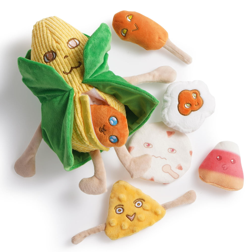 Nocciola Juguete perro chirrido-crujido para cachorros pequeños, estimula juego seguro.