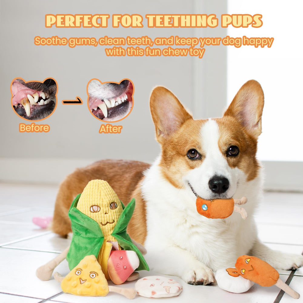 Nocciola Juguete perro chirrido-crujido diseño seguro y durable para mordidas suaves.