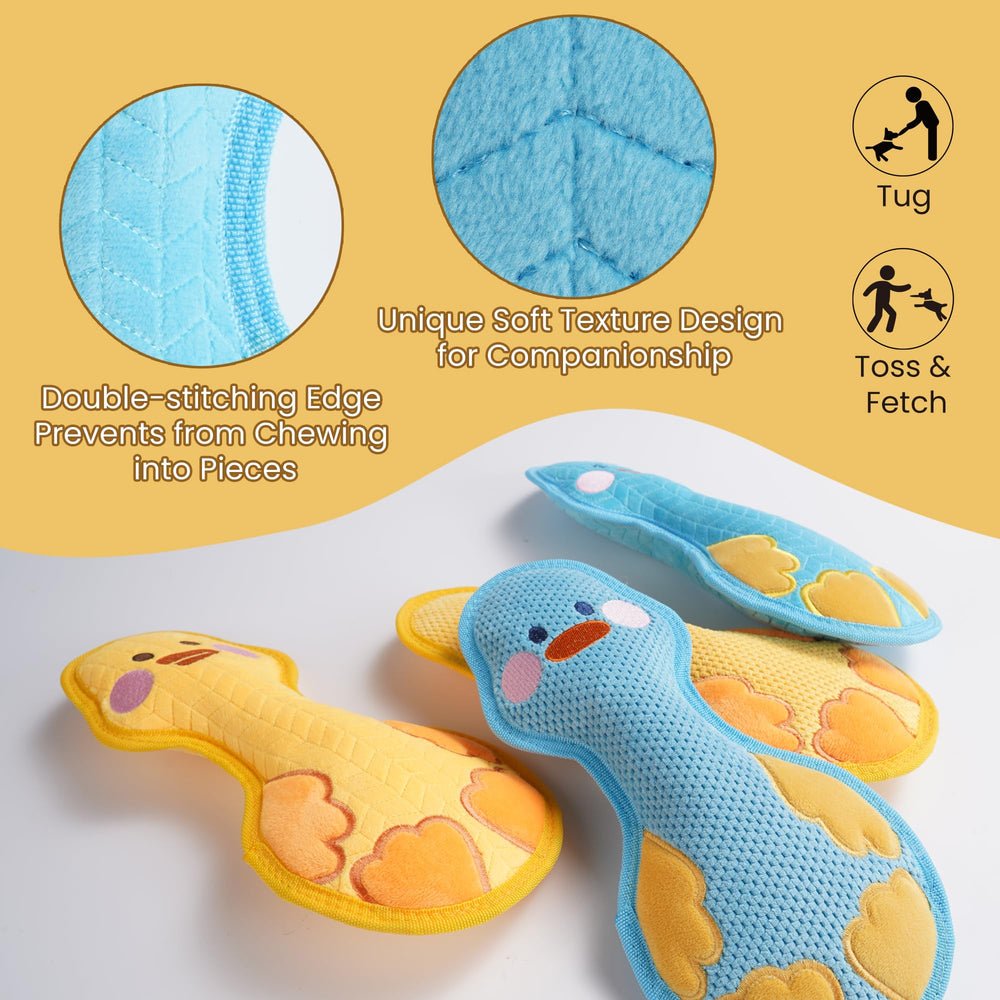 Juguete Nocciola pato indestructible para perros diseñado para mordidas intensas y juego continuo