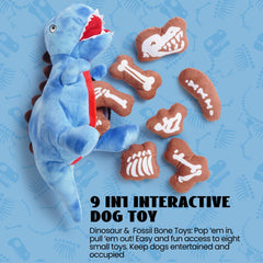 Nocciola fósiles pequeños con dinosaurio para juego interactivo