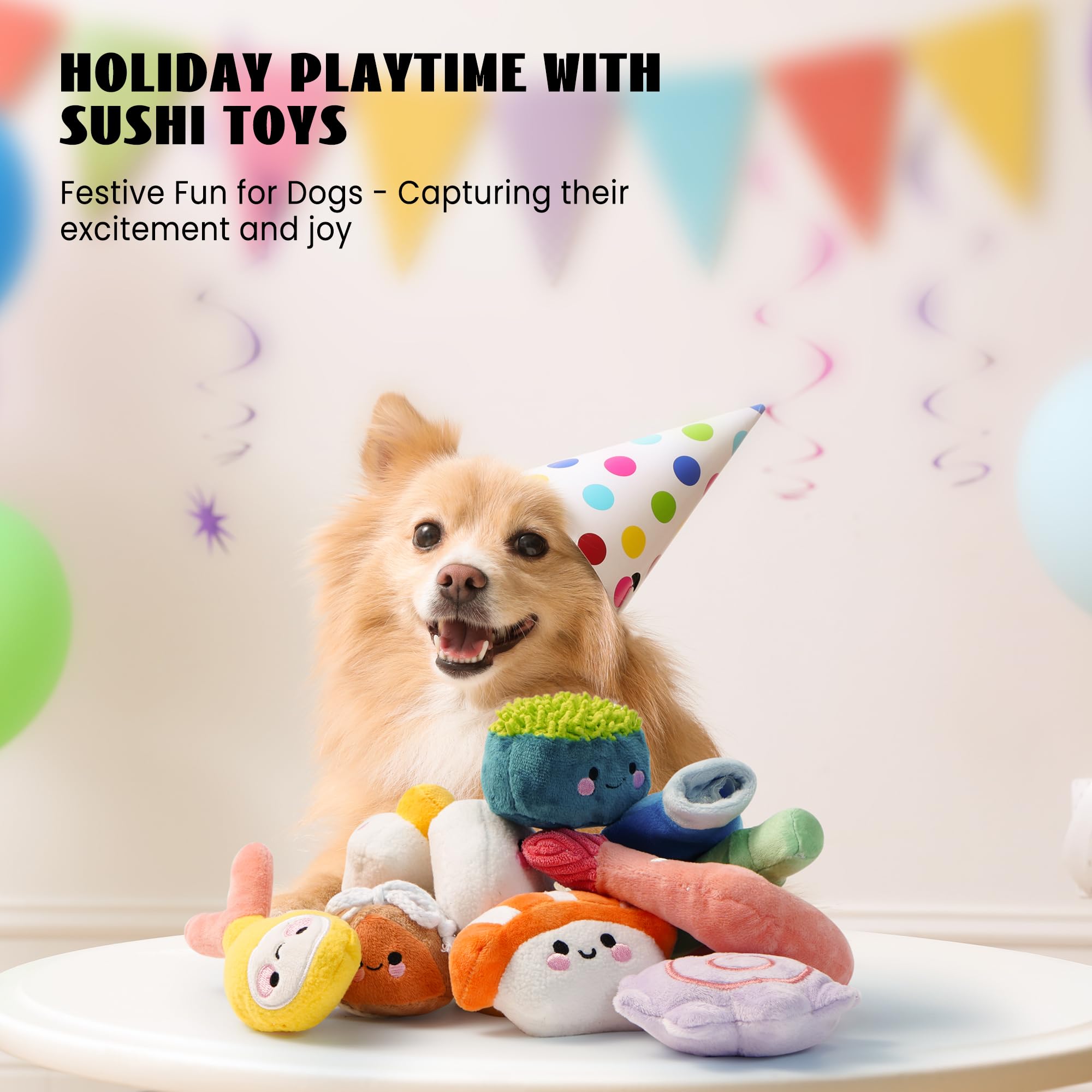 Kit de 10 piezas sushi Nocciola para perros pequeños