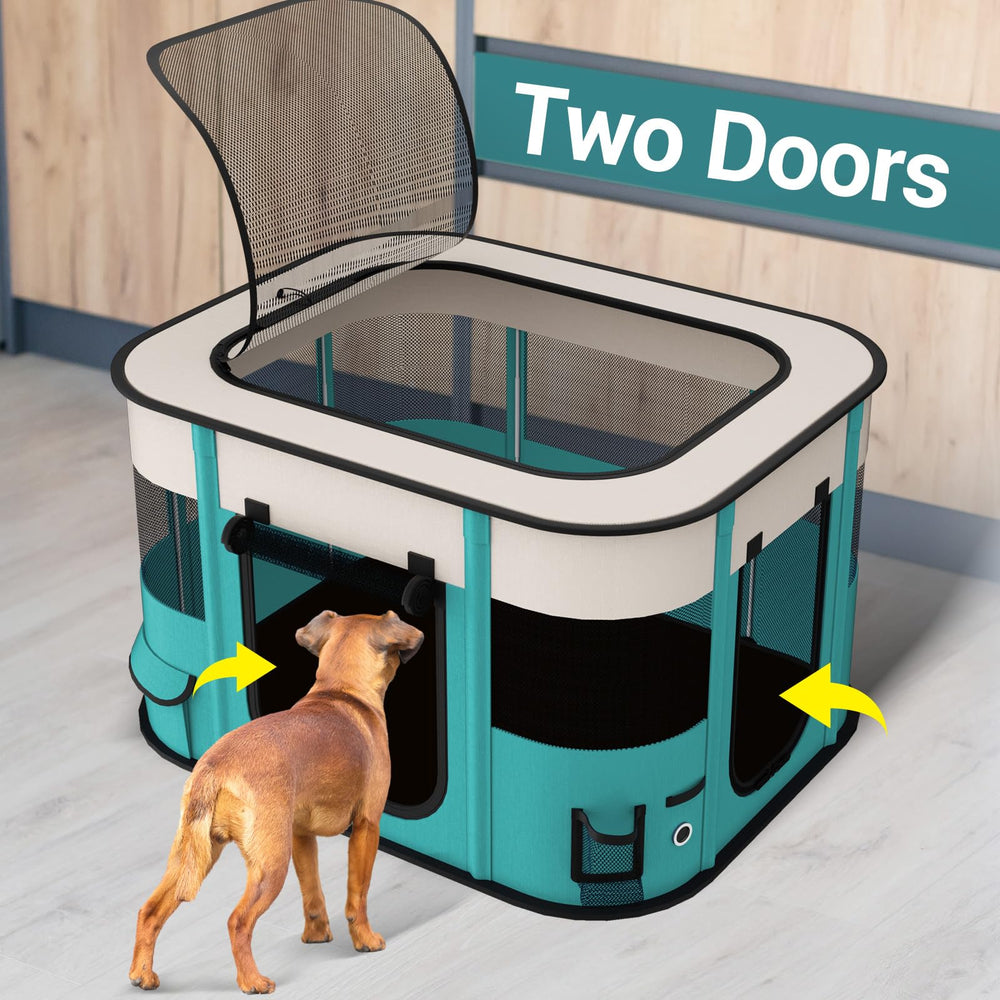 Puertas dobles de la jaula NOCOEX para fácil acceso de tu mascota