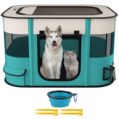NOCOEX jaula plegable para perros y gatos en exterior, espacioso y seguro