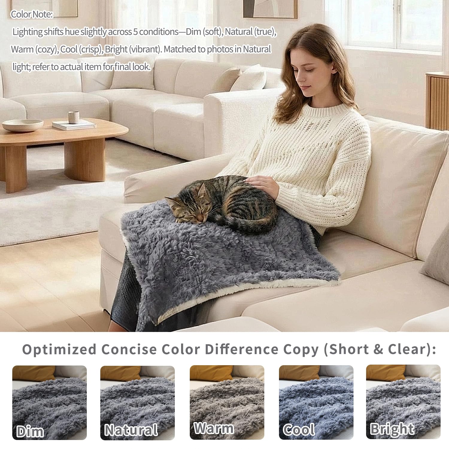 NODARKO manta gato marrón, estilo cálido para casa.