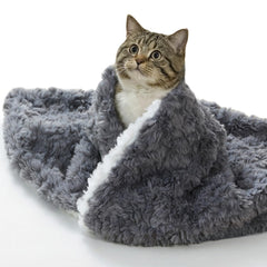 NODARKO manta gato pelo de conejo cepillado, ideal para siestas cálidas.