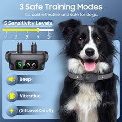 NOIDECE collar con chip inteligente para detección precisa de ladridos y entrenamiento seguro.