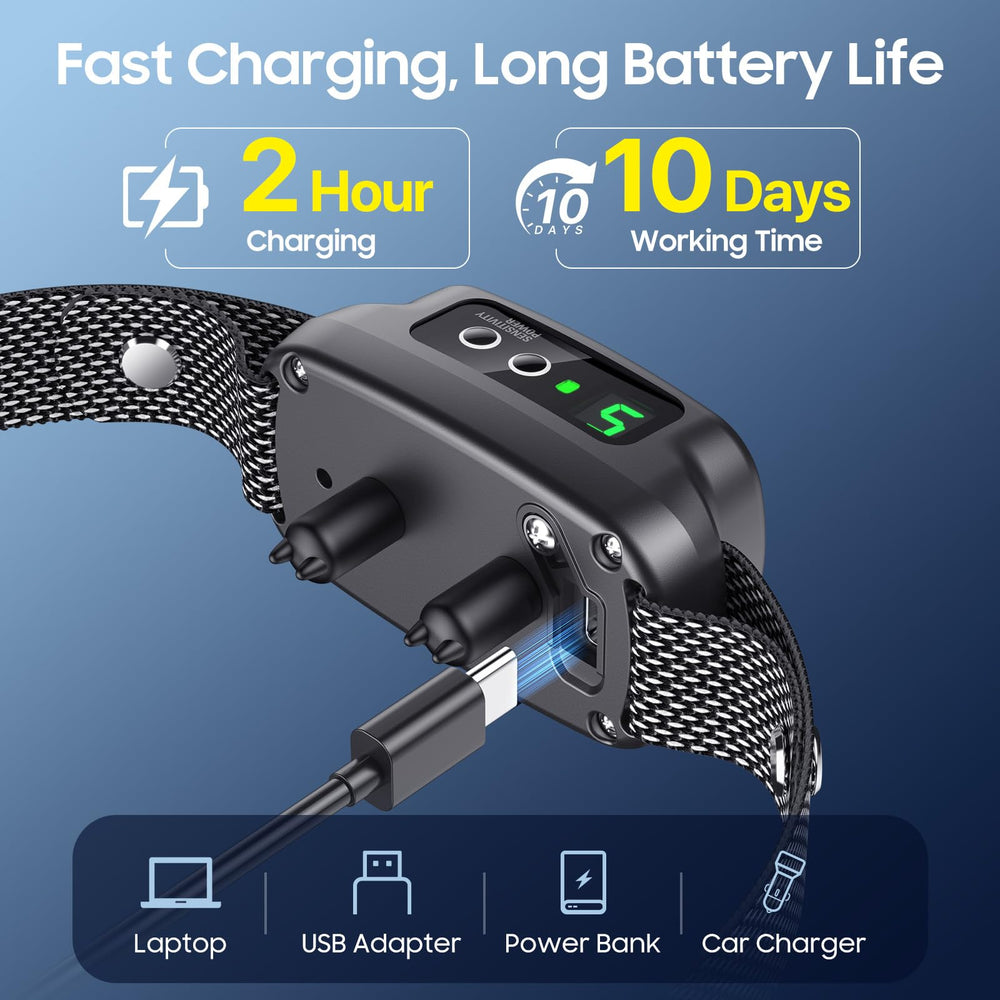 NOIDECE collar con carga rápida de 1–2 horas para menos interrupciones.