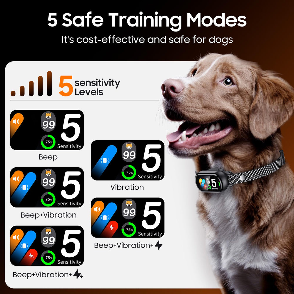 NOIDECE collar modos de entrenamiento pitido y vibración para educación canina