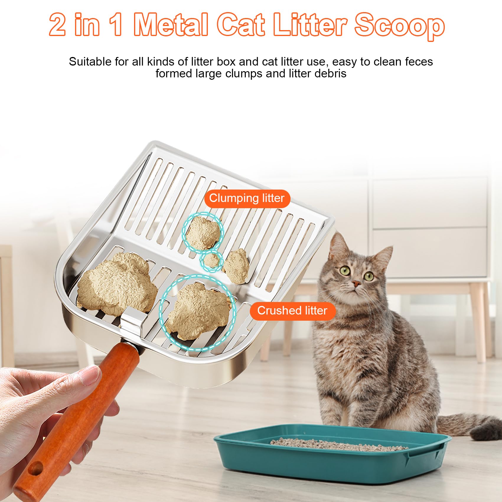 NomadSphere soporte naranja para arena de gatos y ahorro de espacio