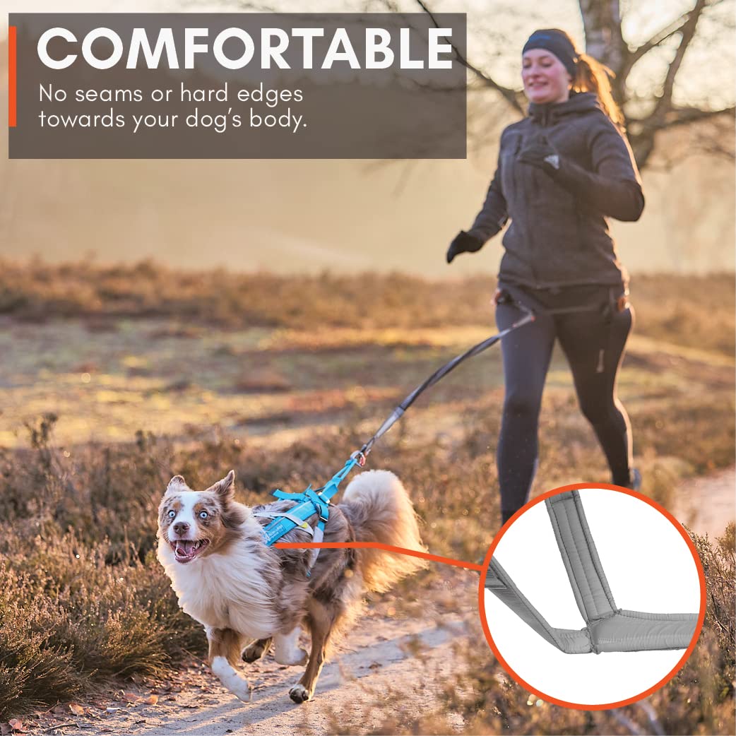 Non-stop dogwear Freemotion Harness interior suave para confort durante la actividad prolongada.